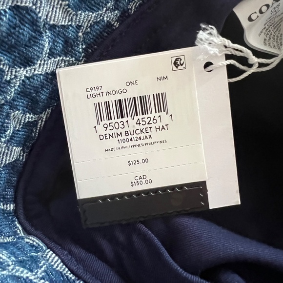 Coach Signature Denim Bucket Hat, NWT - Picture 5 of 5